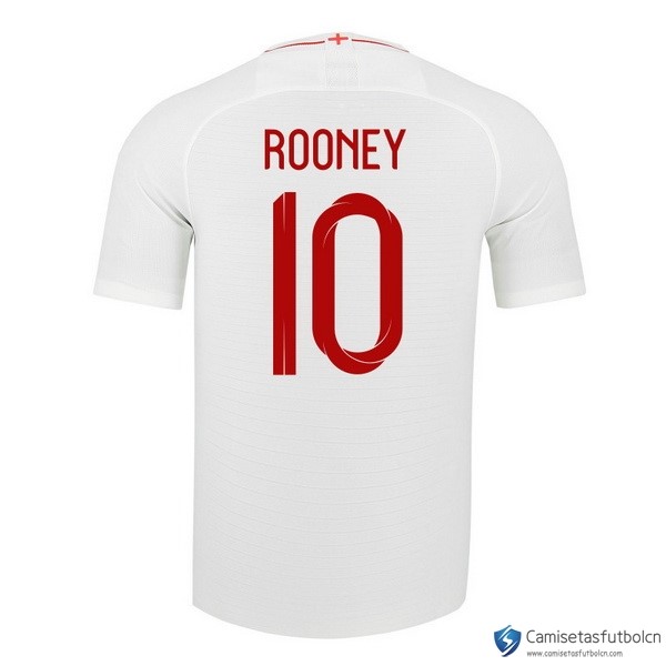 Camiseta Seleccion Inglaterra Primera equipo Rooney 2018 Blanco